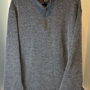 GAP Men's Charcoal Zip-Up Sweater